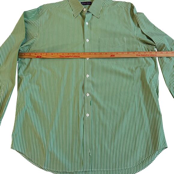 Ralph Lauren Purple Label Mens Stripe Long Sleeve Dress Shirt EUC Size XL Preppy - Picture 12 of 13